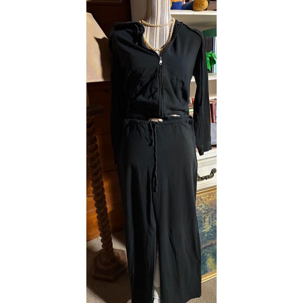 Banana Republic Med Lounge Set Comfy Casual Wide Leg Zippered Jacket Cotton